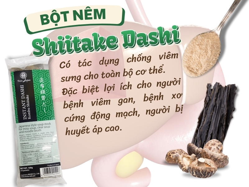 Bột nêm thực dưỡng Shiitake Dashi 