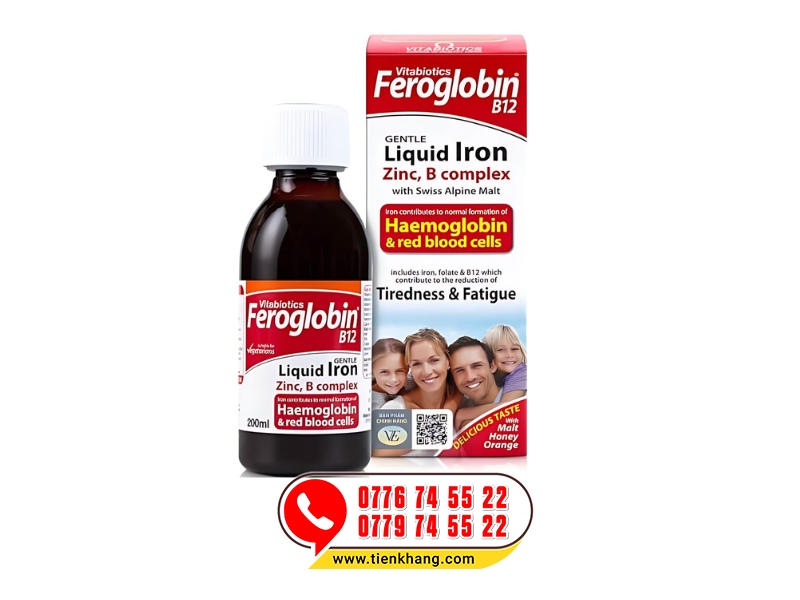 Siro uống bổ máu Vitabiotics Feroglobin B12