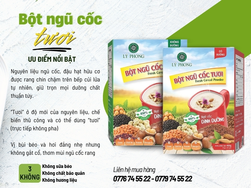 Bột ngũ cốc tươi Lý Phong