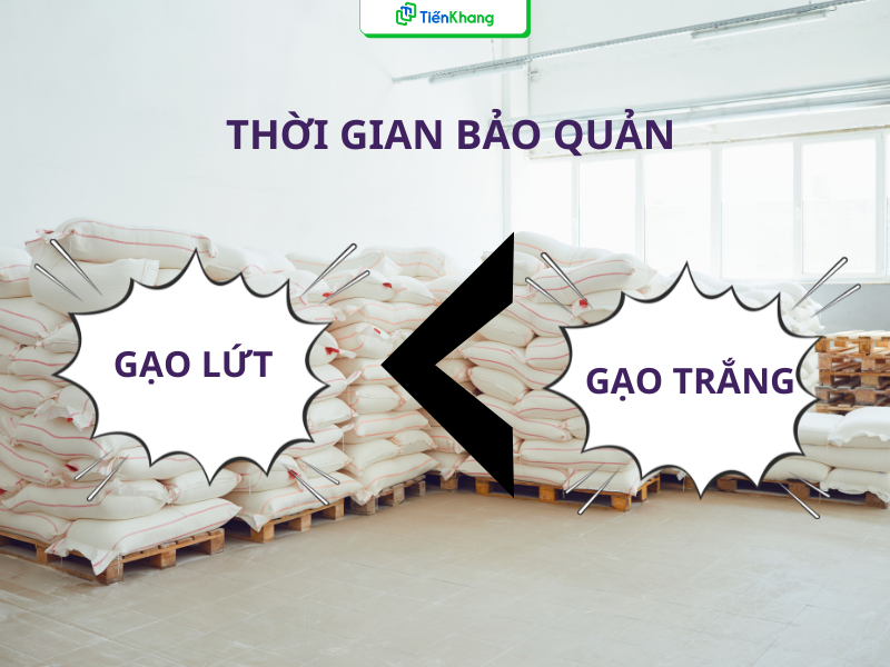 Thời gian bảo quản gạo lứt ngắn hơn gạo trắng