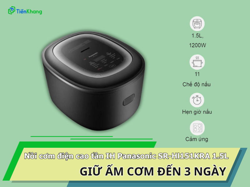 Nồi cơm điện cao tần IH Panasonic SR-Hl151KRA nấu cơm gạo lứt với các loại đậu cơm chín đều, ăn ngon