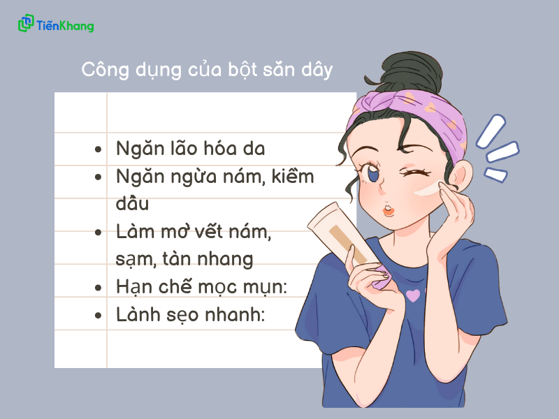 Công dụng của bột sắn dây 