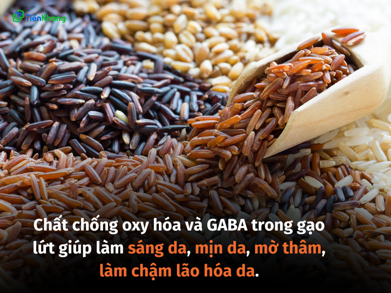 Gạo lứt nhiều chất chống oxy hóa làm chậm lão hóa da, giúp da sáng đẹp