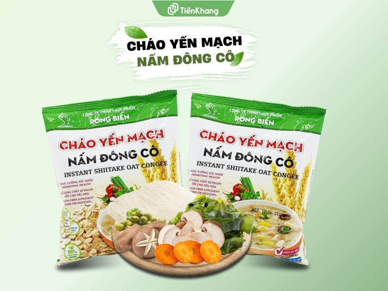 Cháo yến mạch nấm đông cô