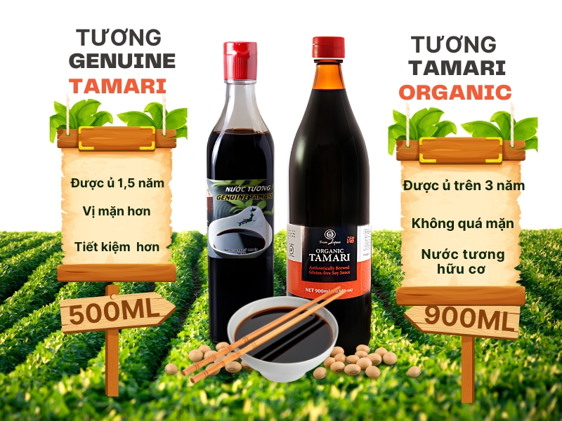 Các loại tương Tamari tại Tiến Khang