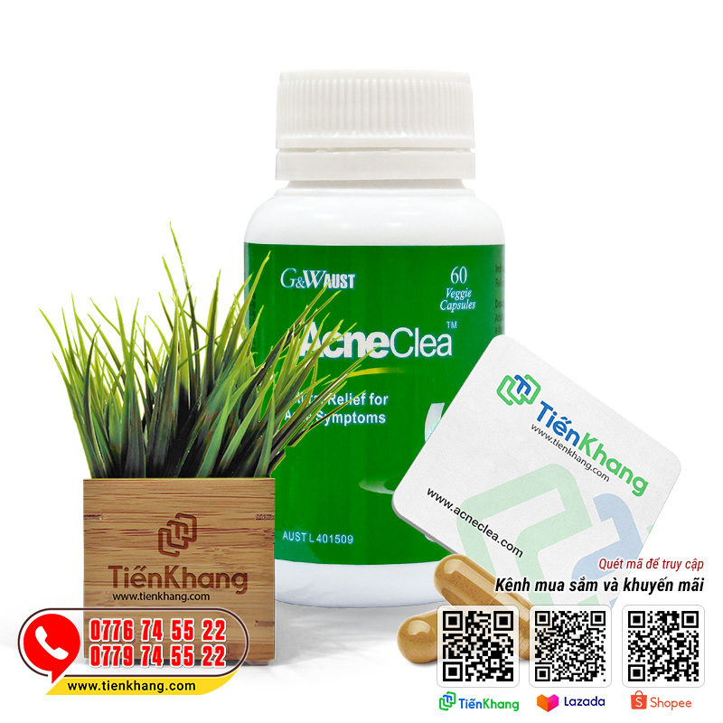 Viên uống thảo dược giảm mụn AcneClea