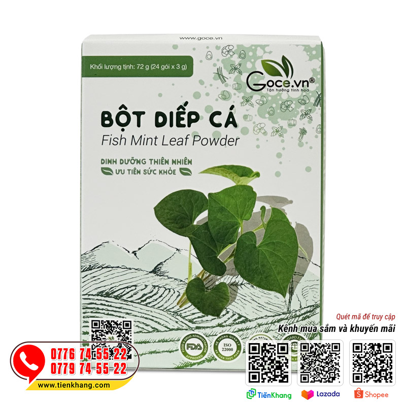 Bột diếp cá nguyên chất