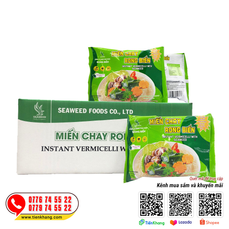 Miến chay rong biển Seaweed thùng 30 gói