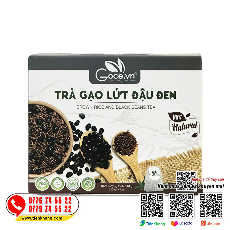 Trà gạo lứt đâị đen túi lọc Goce