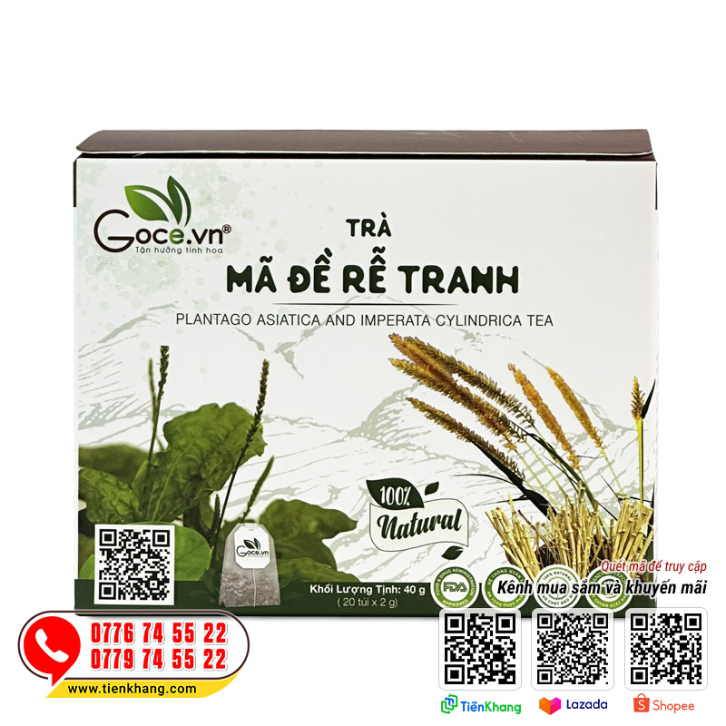 Trà mã đề rễ tranh túi lọc Goce