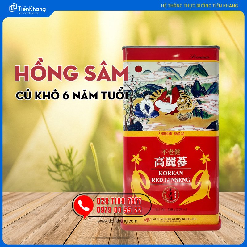 Ưu điểm nổi bật của hồng sâm củ khô 6 năm tuổi