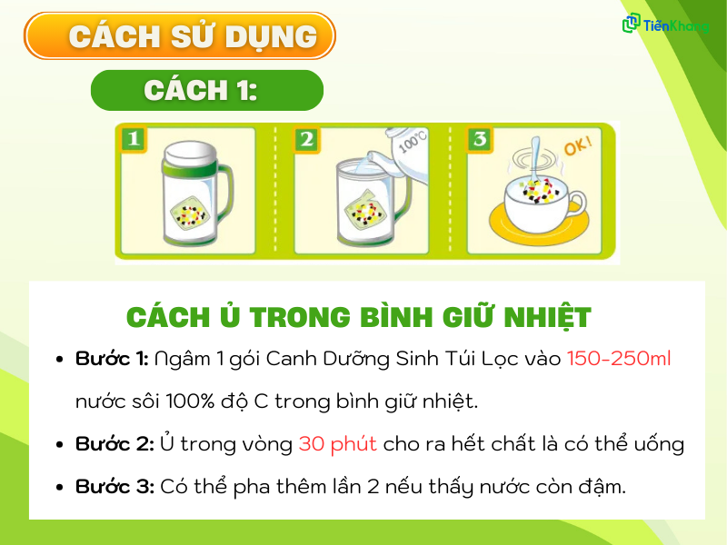 Cách ủ canh dưỡng sinh túi lọc