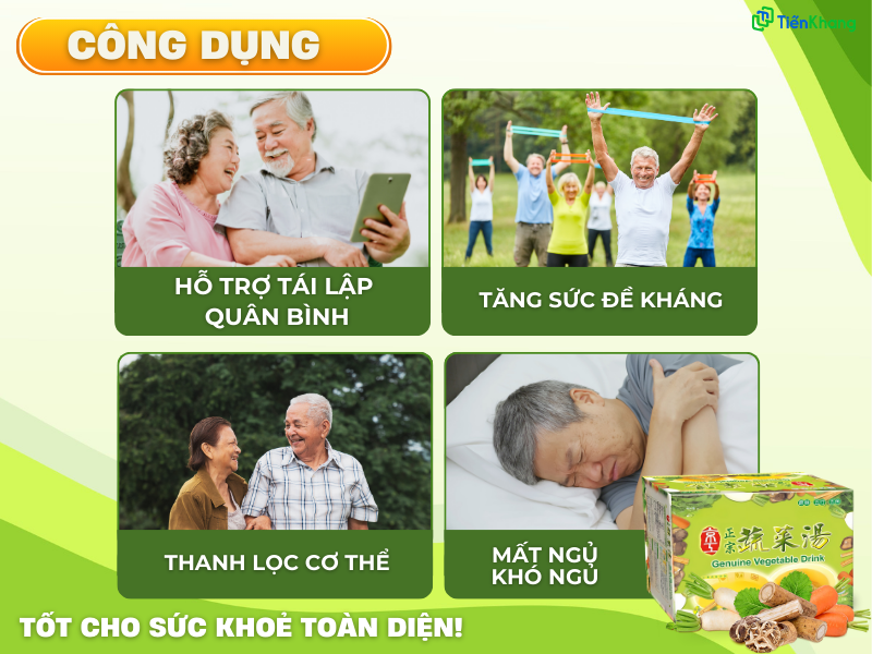 Công dụng của canh dưỡng sinh túi lọc