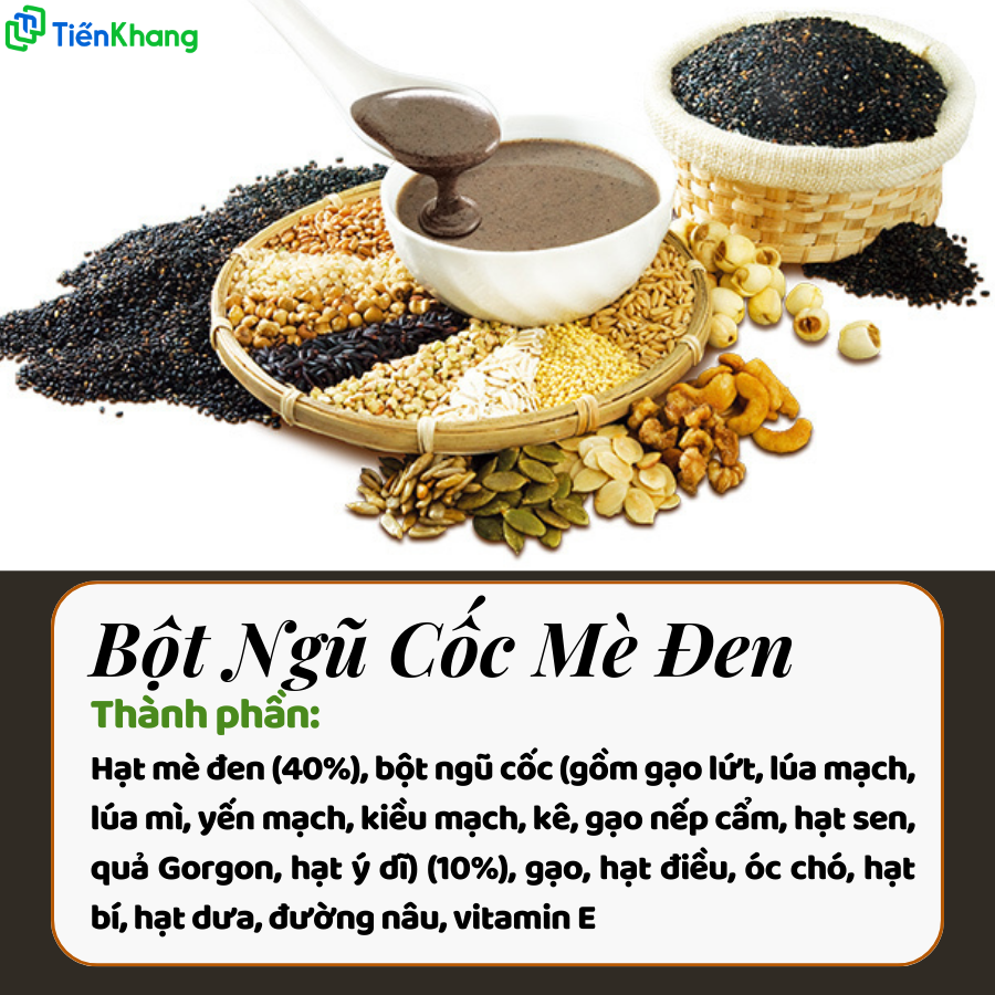 Hàm lượng dinh dưỡng của bột ngũ cốc mè đen King Kung