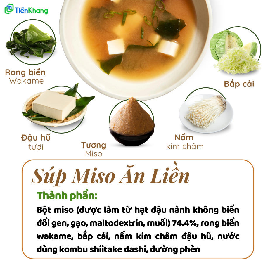 Điểm nổi bật của súp miso ăn liền King Kung