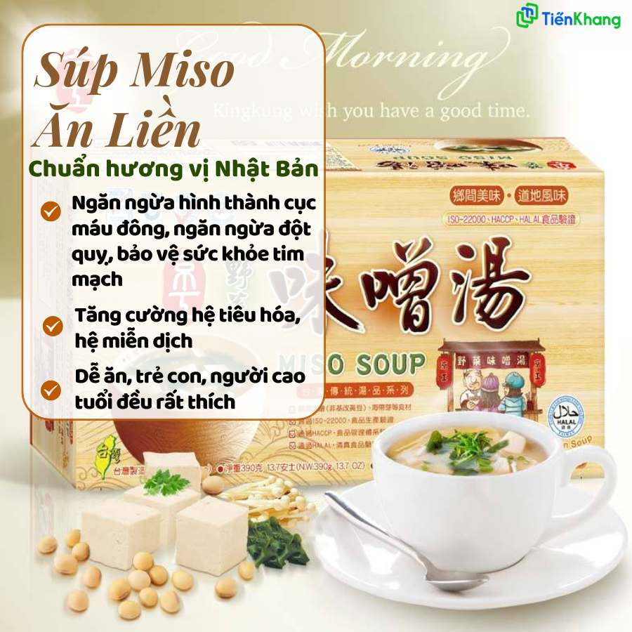 Tìm hiểu về súp miso ăn liền King Kung