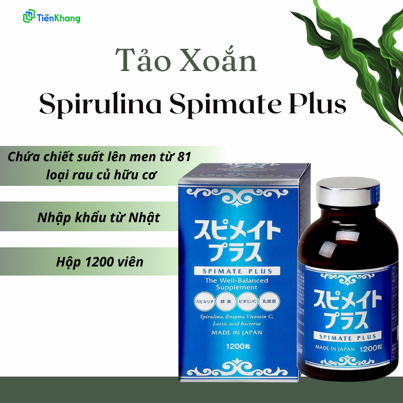 Tảo Spirulina Spimate 1200 viên