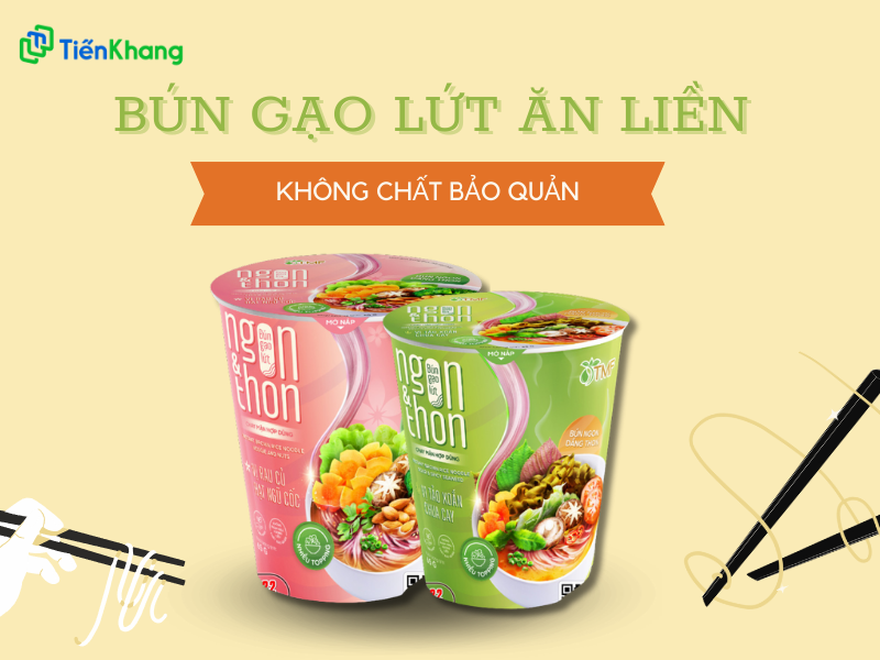 Bún gạo lứt ăn liền nhiều hương vị