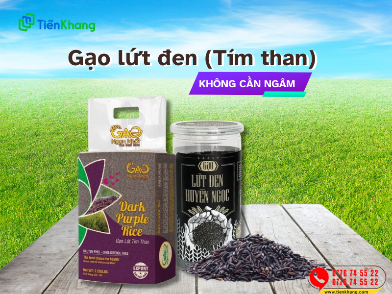 Gạo lứt đen (gạo lứt tím than) không cần ngâm khi nấu