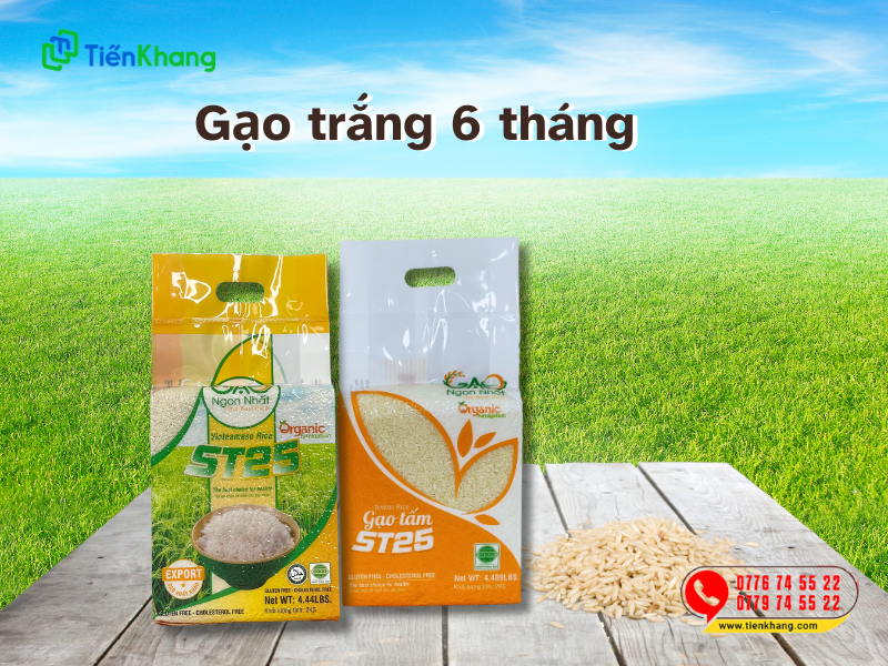 Gạo trắng 6 tháng hữu cơ