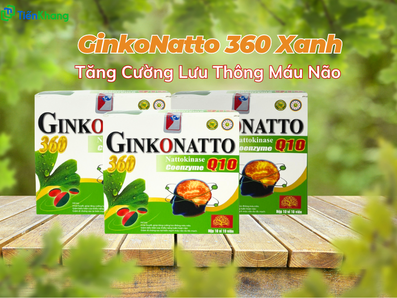 GinkoNatto 360 Xanh - Tăng Cường Lưu Thông Máu Não