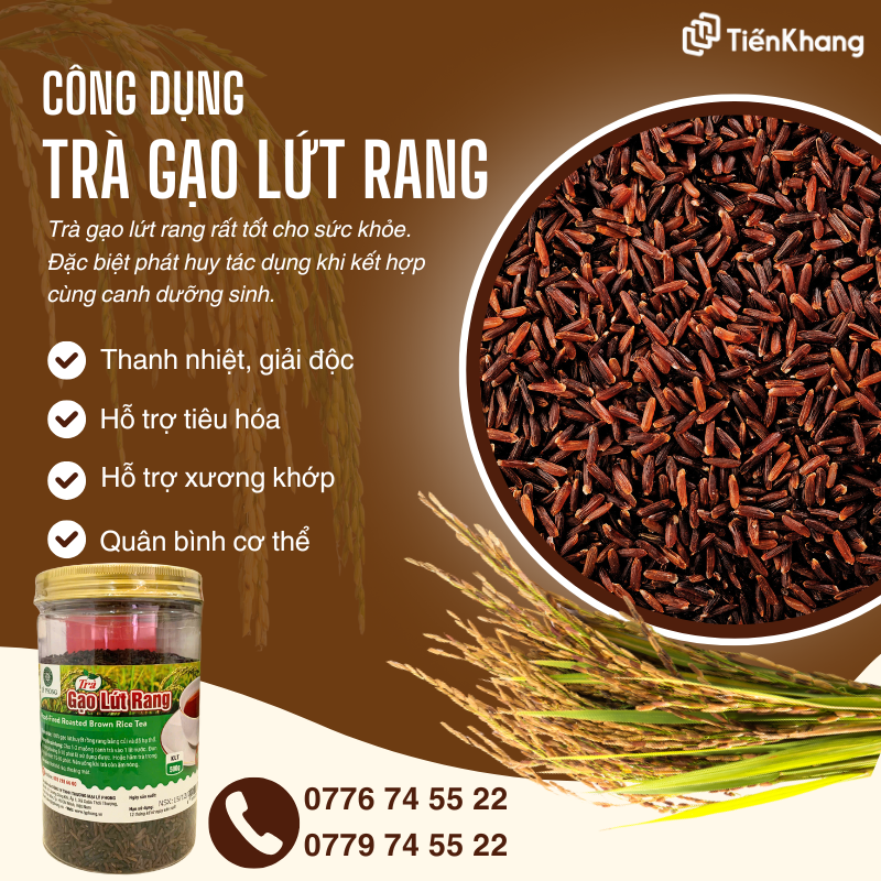 Công dụng của trà gạo lứt rang Lý Phong