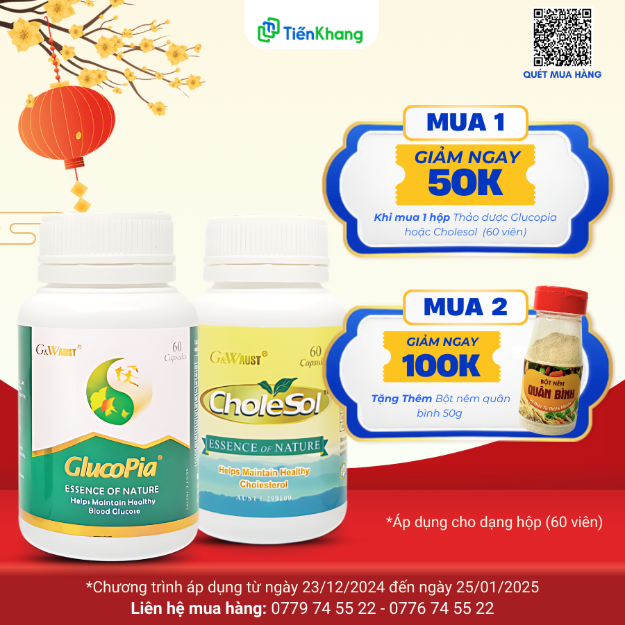 Khuyến mãi tết - Glucopia và Cholesol