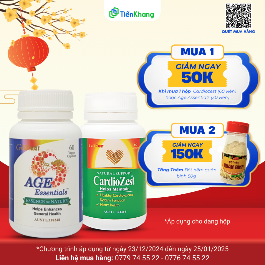 Khuyến mãi Age Essentials và CardioZest