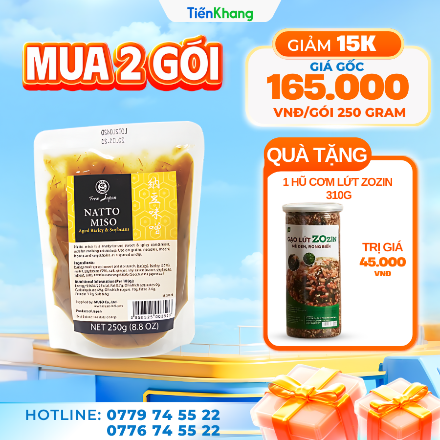 Giảm giá tương Natto Miso gói