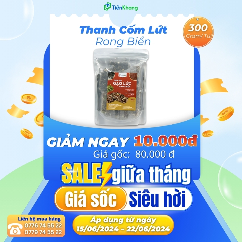 Khuyến mãi thanh cốm gạo lứt