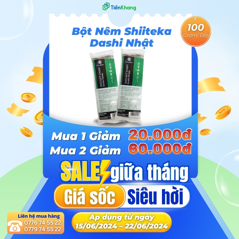 Khuyến mãi bột nêm Shiiteka Dashi