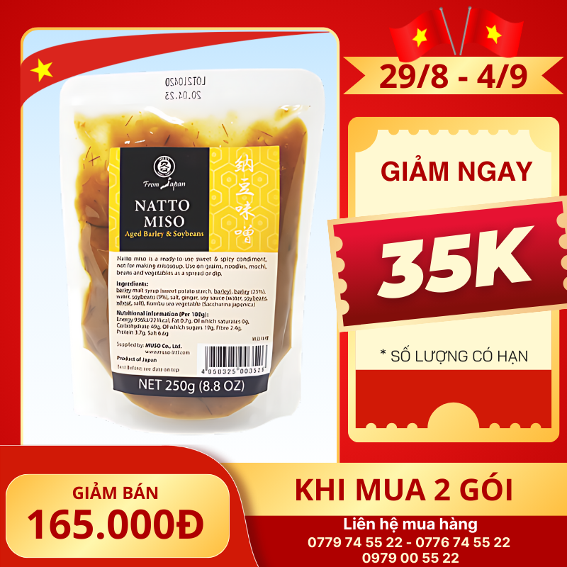 Khuyến mãi tương Natto Miso gói