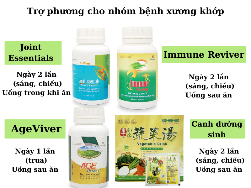 Trợ phương cho nhóm bệnh về xương khớp